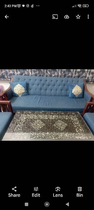 5 seater sofa set with center table 3