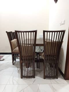 Wooden Dining Table With Big Chairs For Sale