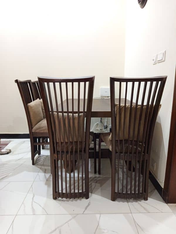 Wooden Dining Table With Big Chairs For Sale 0