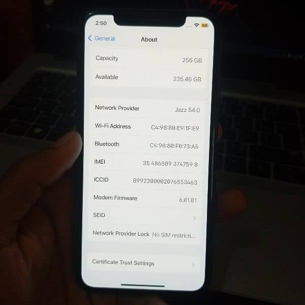 Iphone X 256Gb Factory Unlock, True tone Face ID Silent Button Working 7