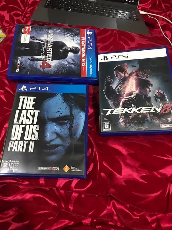 PlayStation Games Uncharted 4, Tekken 8, Last of us part 2 0