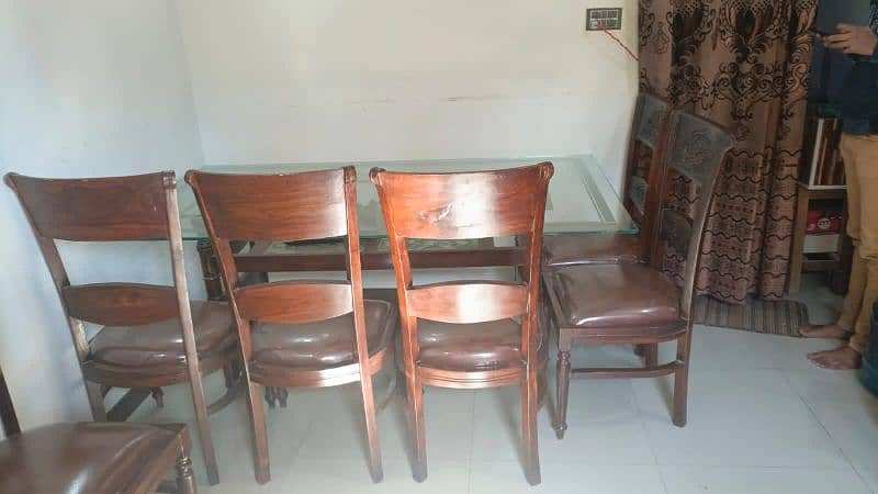 Dining table with 6 chaihr 3