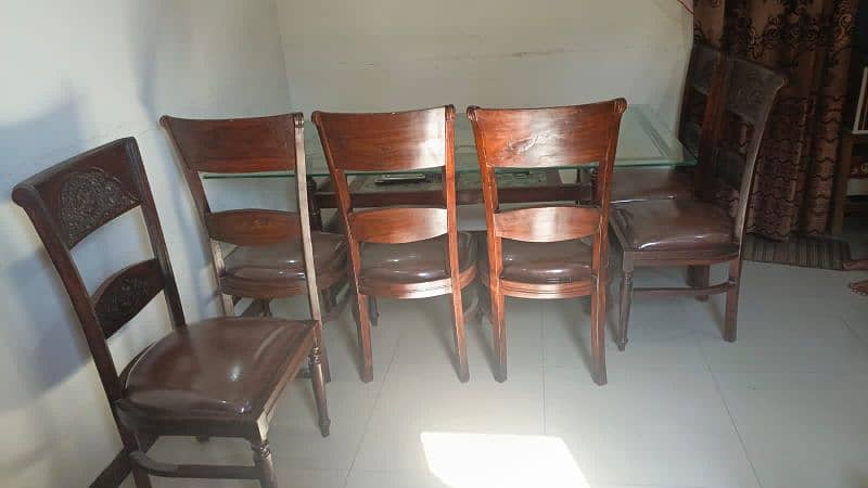 Dining table with 6 chaihr 4