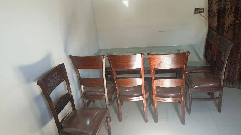 Dining table with 6 chaihr 5