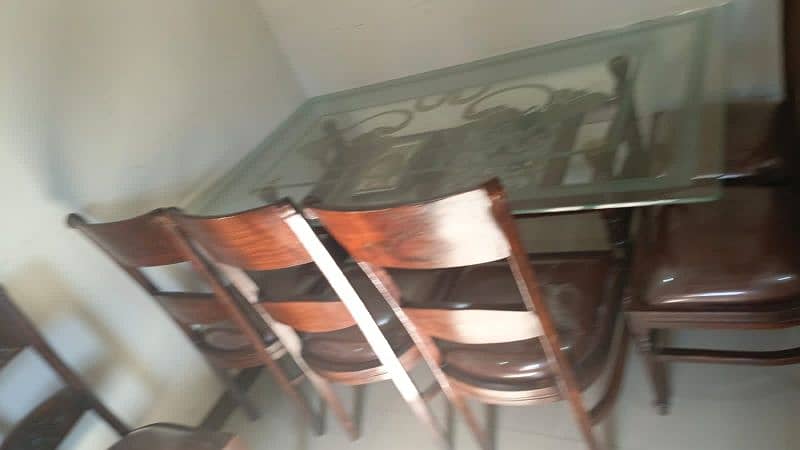 Dining table with 6 chaihr 9