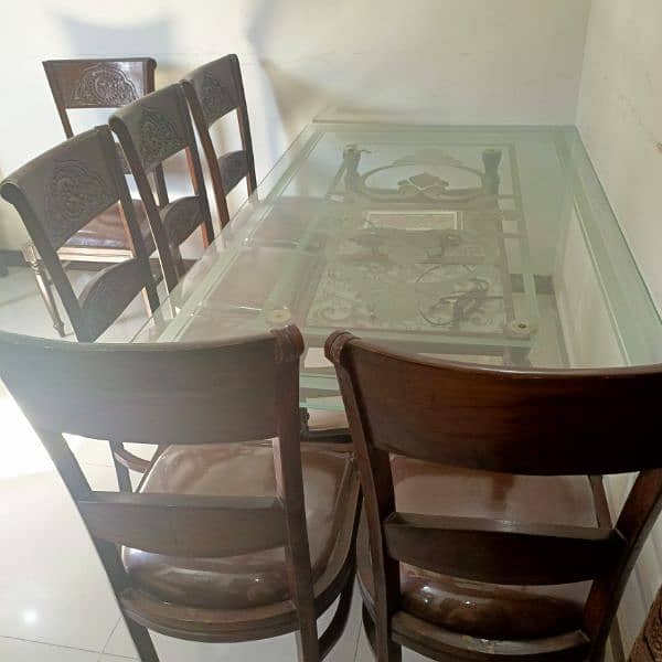 Dining table with 6 chaihr 15