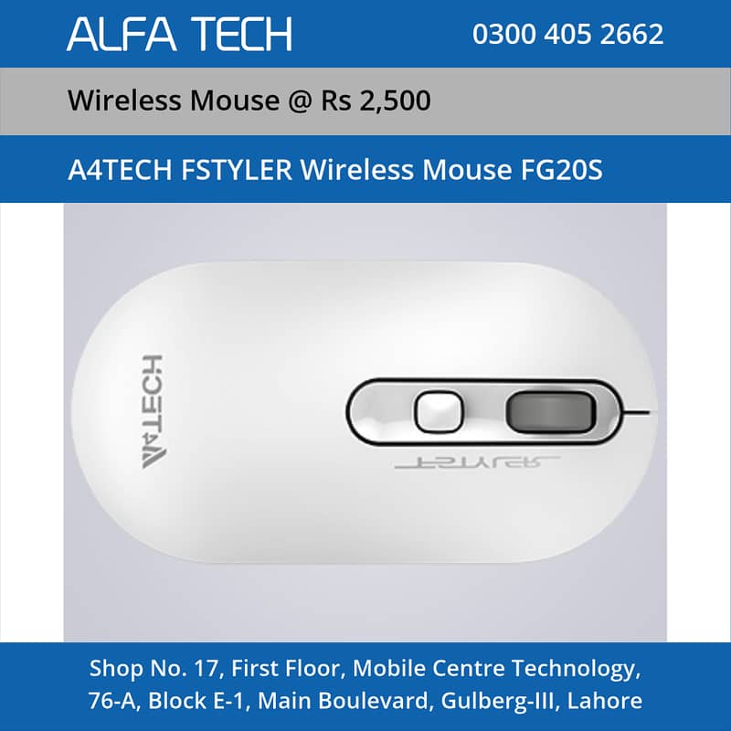 A4TECH FSTYLER Wireless Mouse FG20S - ALFA TECH 0