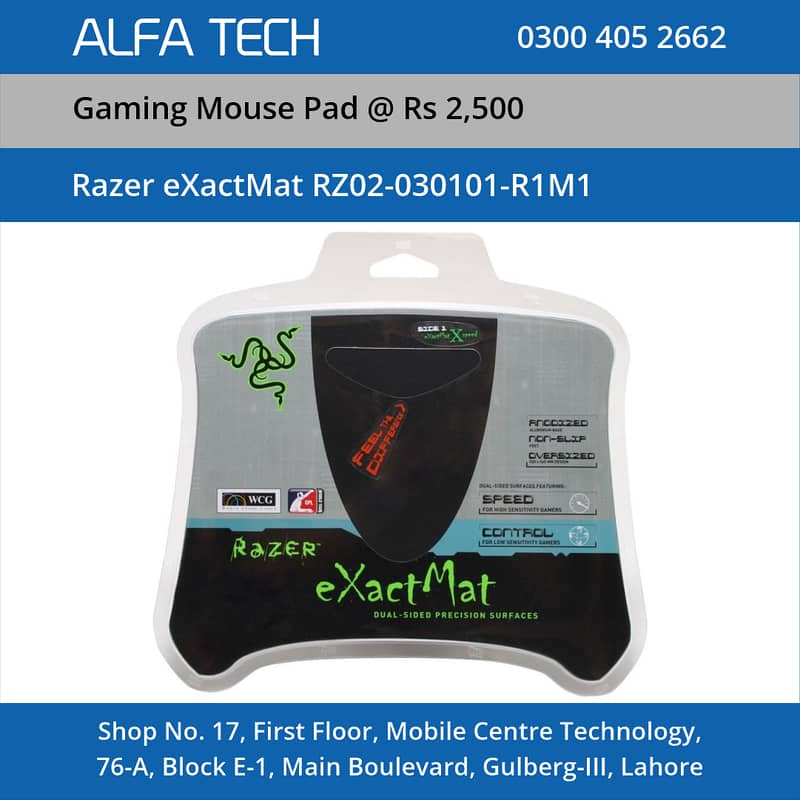 Razer Gaming Mouse Pad eXactMat RZ02-030101-R1M1 - ALFA TECH 0