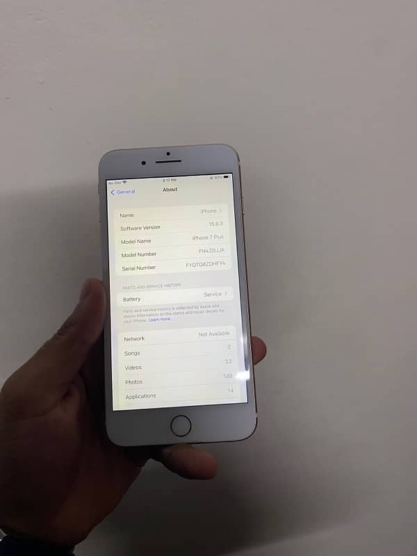 iPhone 7Plus 256 GB non pta total Genuine 6