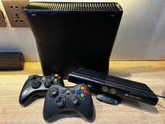 Xbox 360s with controllers and games