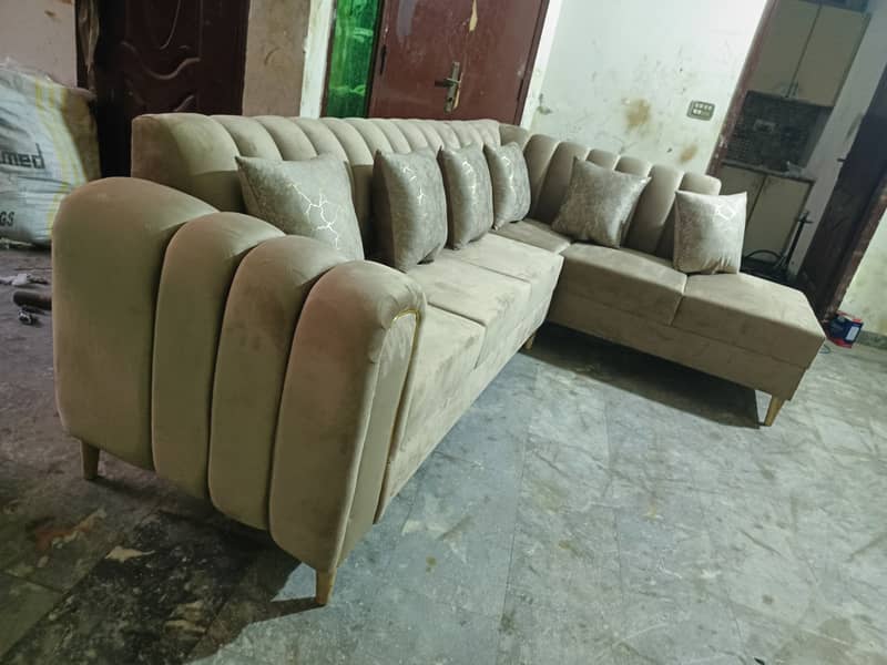 6 setar L shap sofa set new not use 2