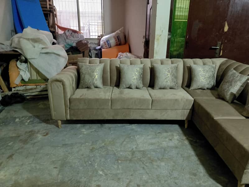 6 setar L shap sofa set new not use 3