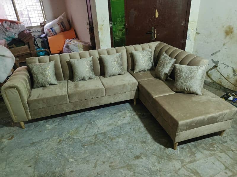 6 setar L shap sofa set new not use 4