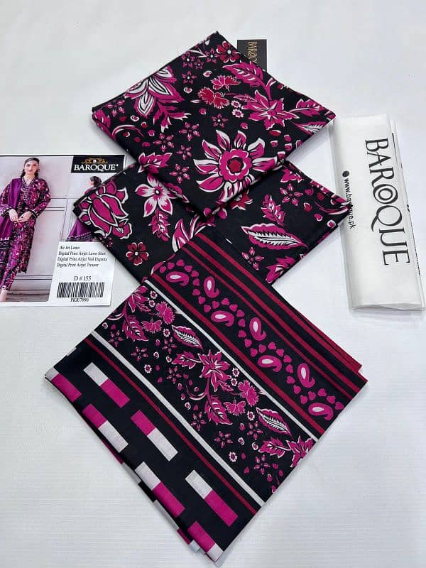 Digital printed 3pc lawn suit 9