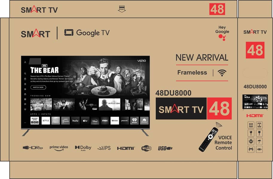 55 inch lED TVS Smart New Box Pack 1 year warranty 7