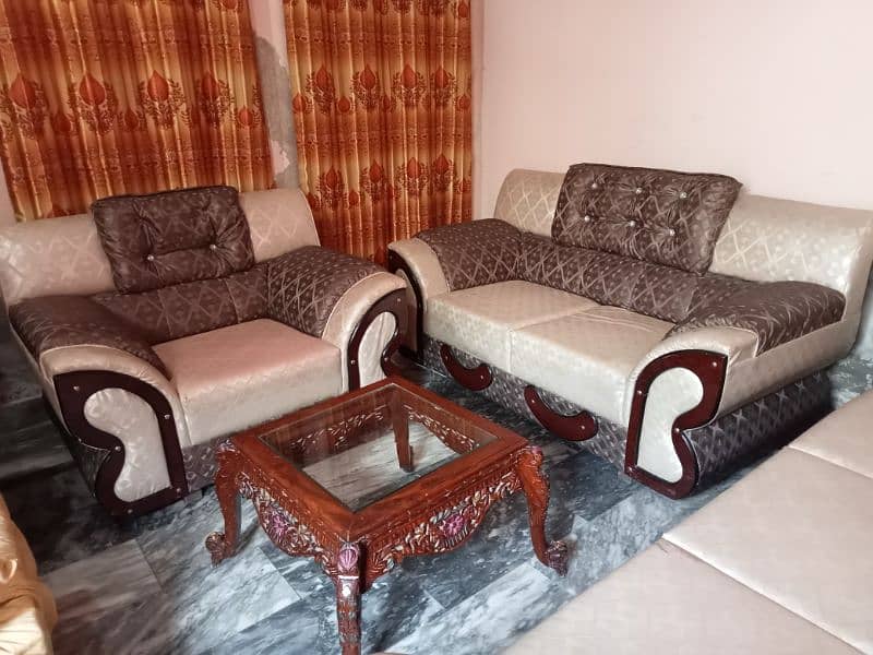 06 Seater SOFA Sets With Table With 03 Extra Chairs 1