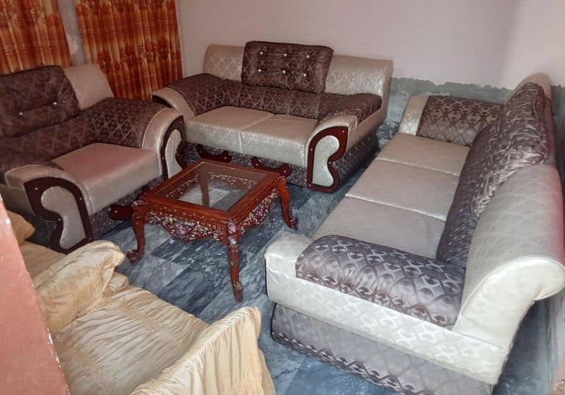 06 Seater SOFA Sets With Table With 03 Extra Chairs 2