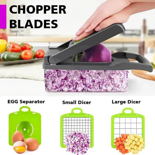 16-in-1 Vegetable Specially Onion Cutter | Slicer | Dicer | Chopper 5