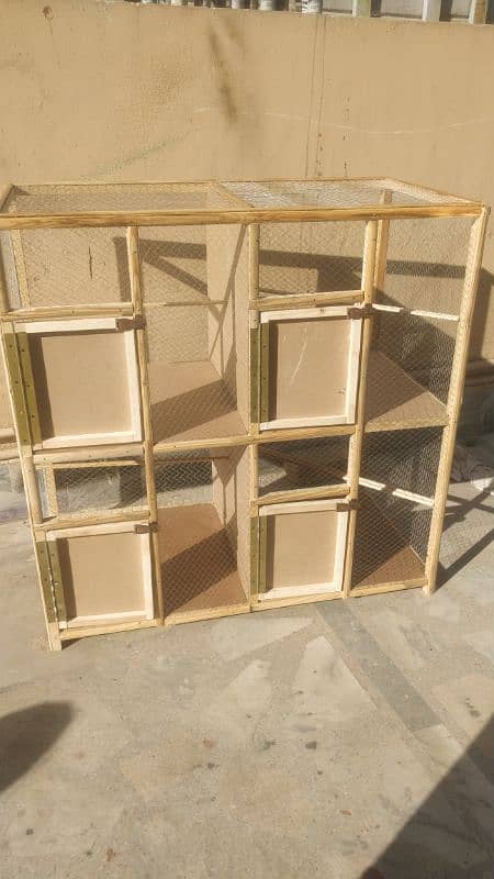 NEW WOODEN CAGE FOR BIRDS AND HENS 0