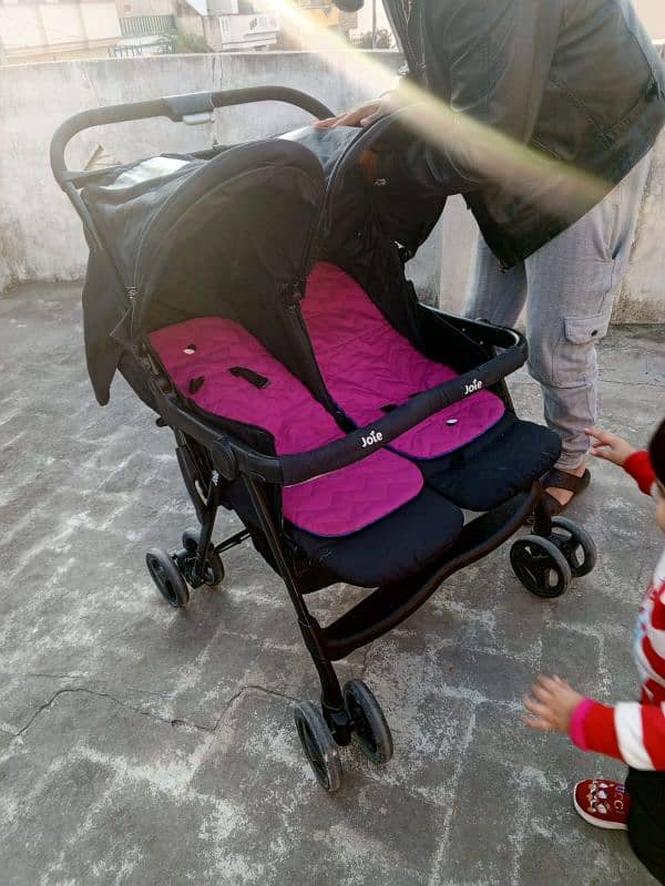 Double Baby Pram for Kids 6