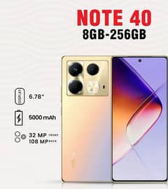 Infinix Note 40 4G  8/256 Gold colour