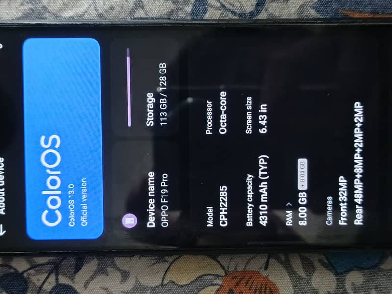 Oppo F19 pro, 8/128, condition 10/10 0