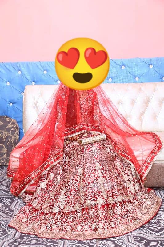 Indian bridal lehenga with choli 0