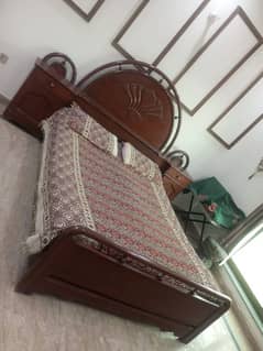 Pure wood bed and dressing table