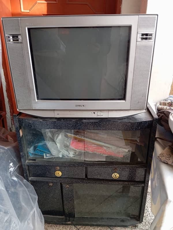 Sony Tv with table trolley for sale 1