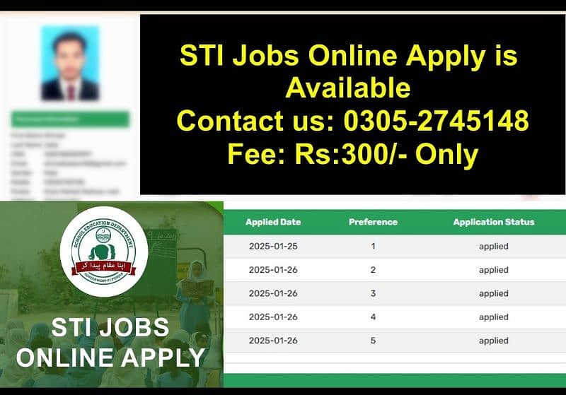 STI Jobs Only Apply is Available, Contact Us: 0305-2745148 0