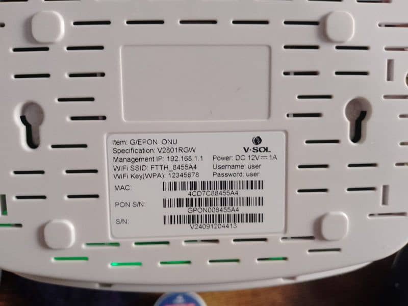 V-SOL 1GE WiFi XPON ONU V2801RGW 2