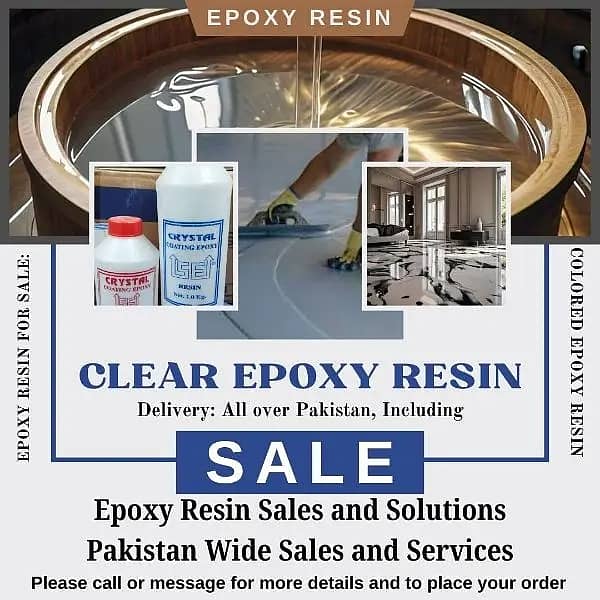 Epoxy Resin Flooring and Art - Crystal Clear Imported Quality - 1500ML 0