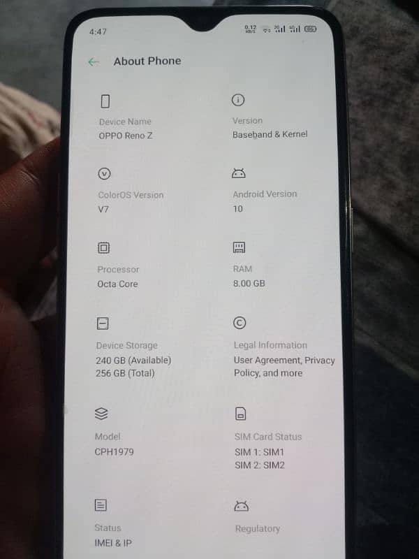 oppo Reno z for sale 8gb ram or 256gb rom 2