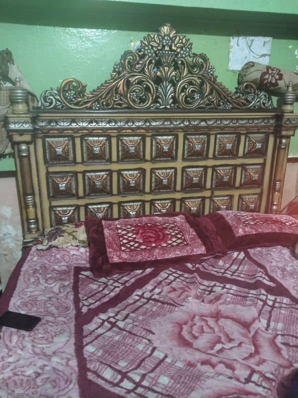 pure wood bed set 4