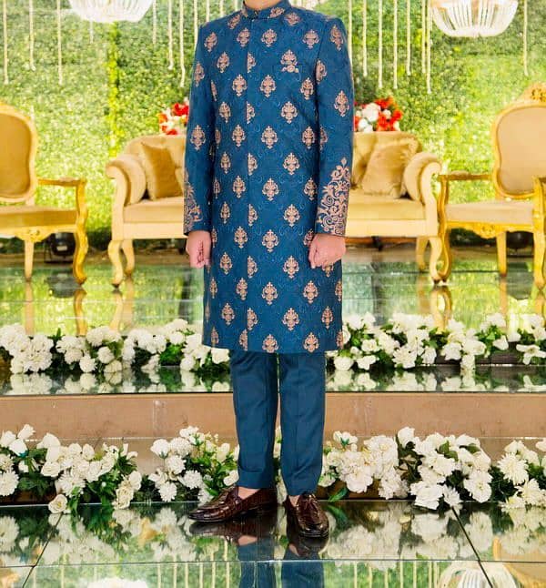 embroided sherwani with pant 0