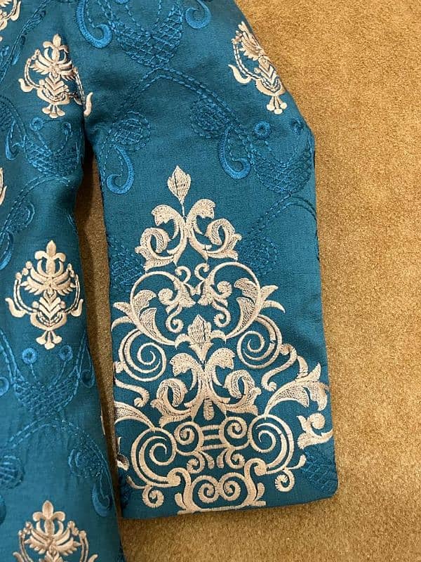 embroided sherwani with pant 2