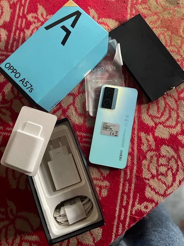 oppo A57s just box open 10/10 condition 4/128 6