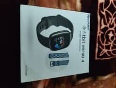 Fitbit versa 4 with box All accessories.