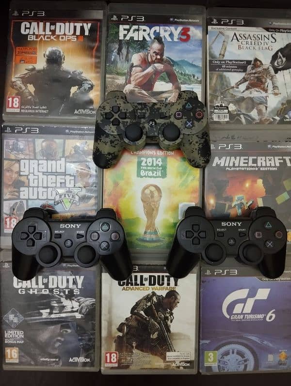 PS3 with Jail Break & 20 plus Games & DVDs 5