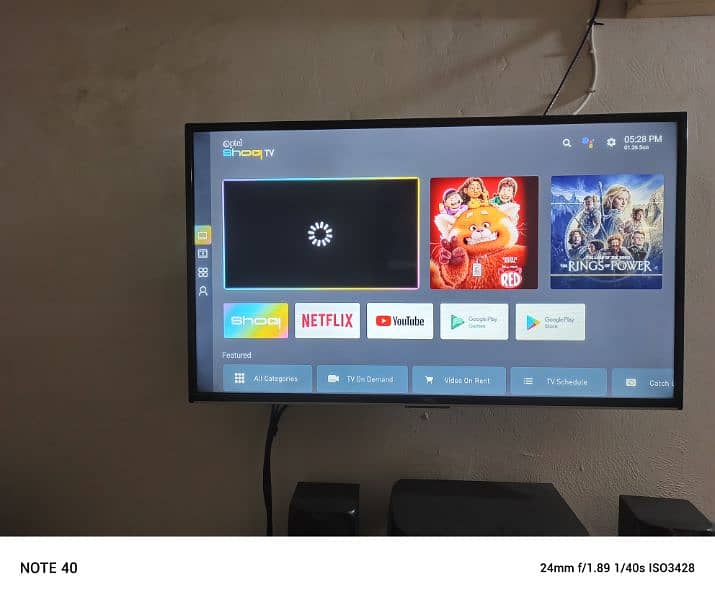 TCL led 40 inch with ptcl shoq box 1