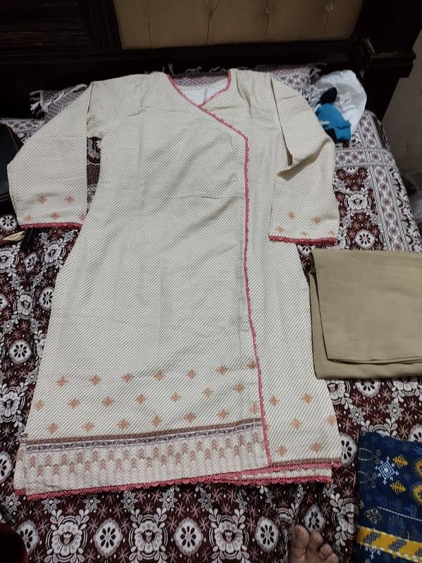 2pc Stitched Dress Khaddar for girls 1