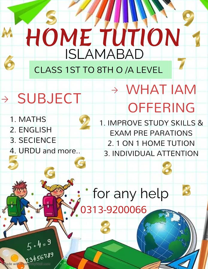 Professioanl and Hardworking Home Tutors Islamabad 0