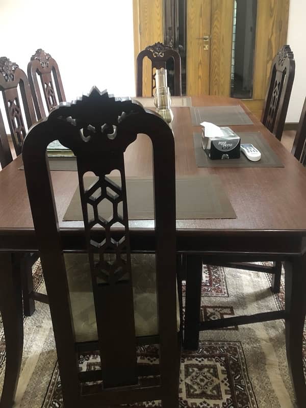 6 seater dining table with chairs 0