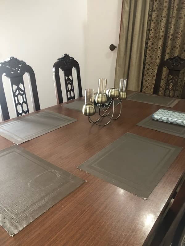 6 seater dining table with chairs 1