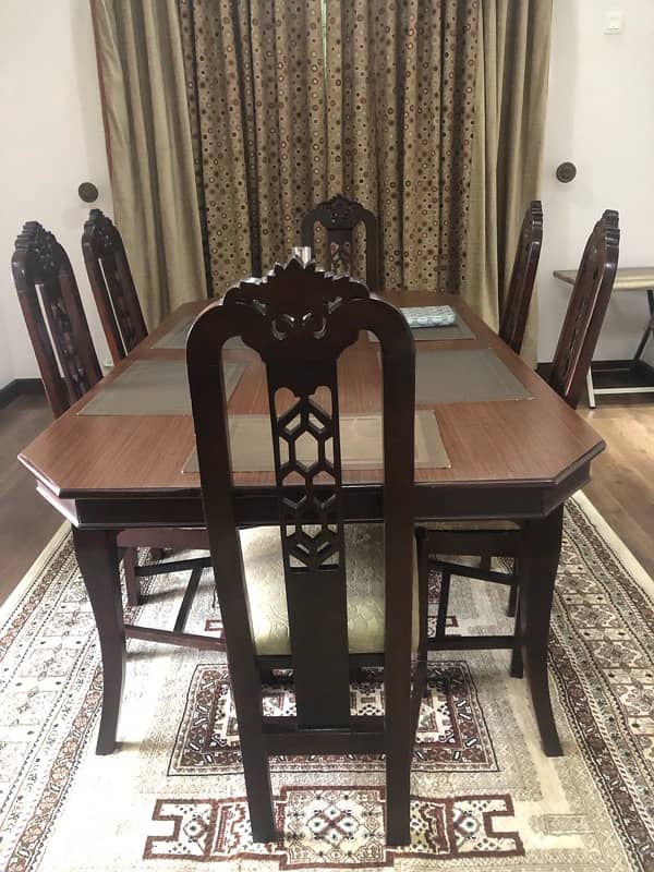 6 seater dining table with chairs 2