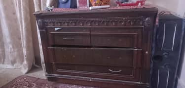 Bed with dressing table