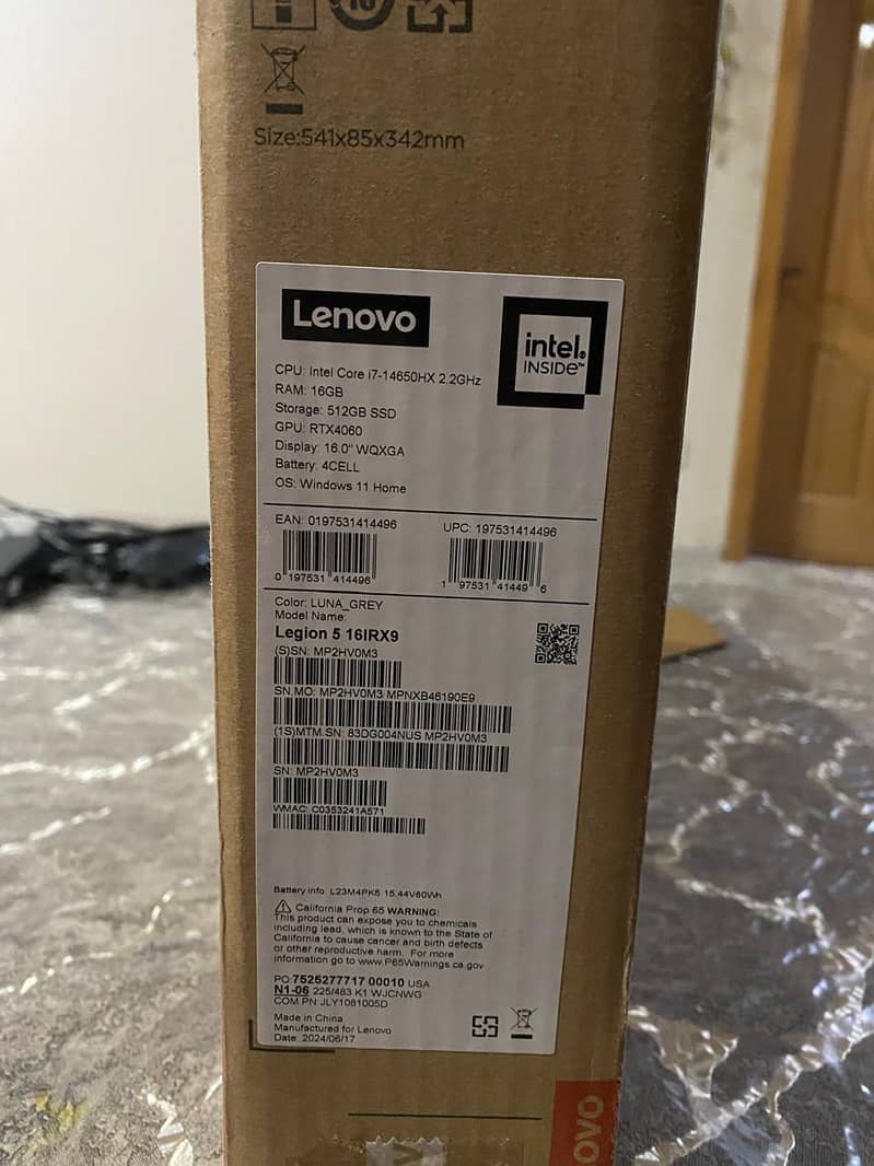 Lenovo Legion 5i Pro 16IRX9 I7 14th Gen Rtx 4060 1tb, 16gb 6