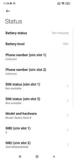 redmi note 8 , ram6 ROM 128 power button kharab hai