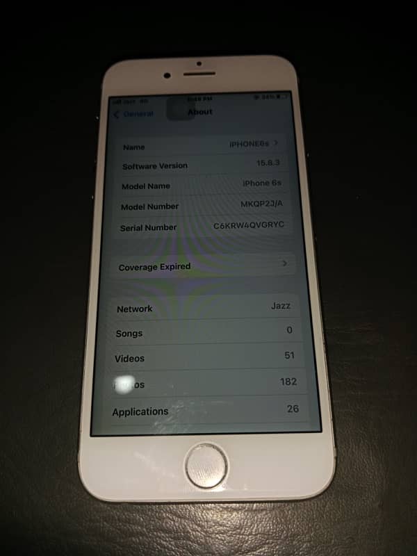 iphone 6s 64 gb pta approved genuine panel only battery replaced 8