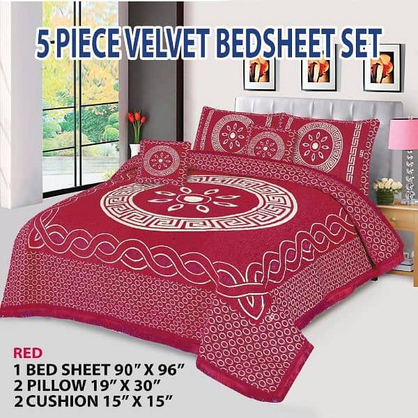 5 pcs velvet double bad sheets 6